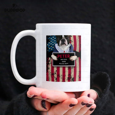 Personalized Dog Gift Idea - Frenchie The Bad Dog Police Dept For Dog Lovers - White Mug